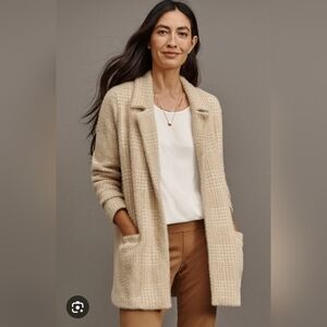 J. Jill Wearever Lux Soft Plaid Sweater-Jacket S